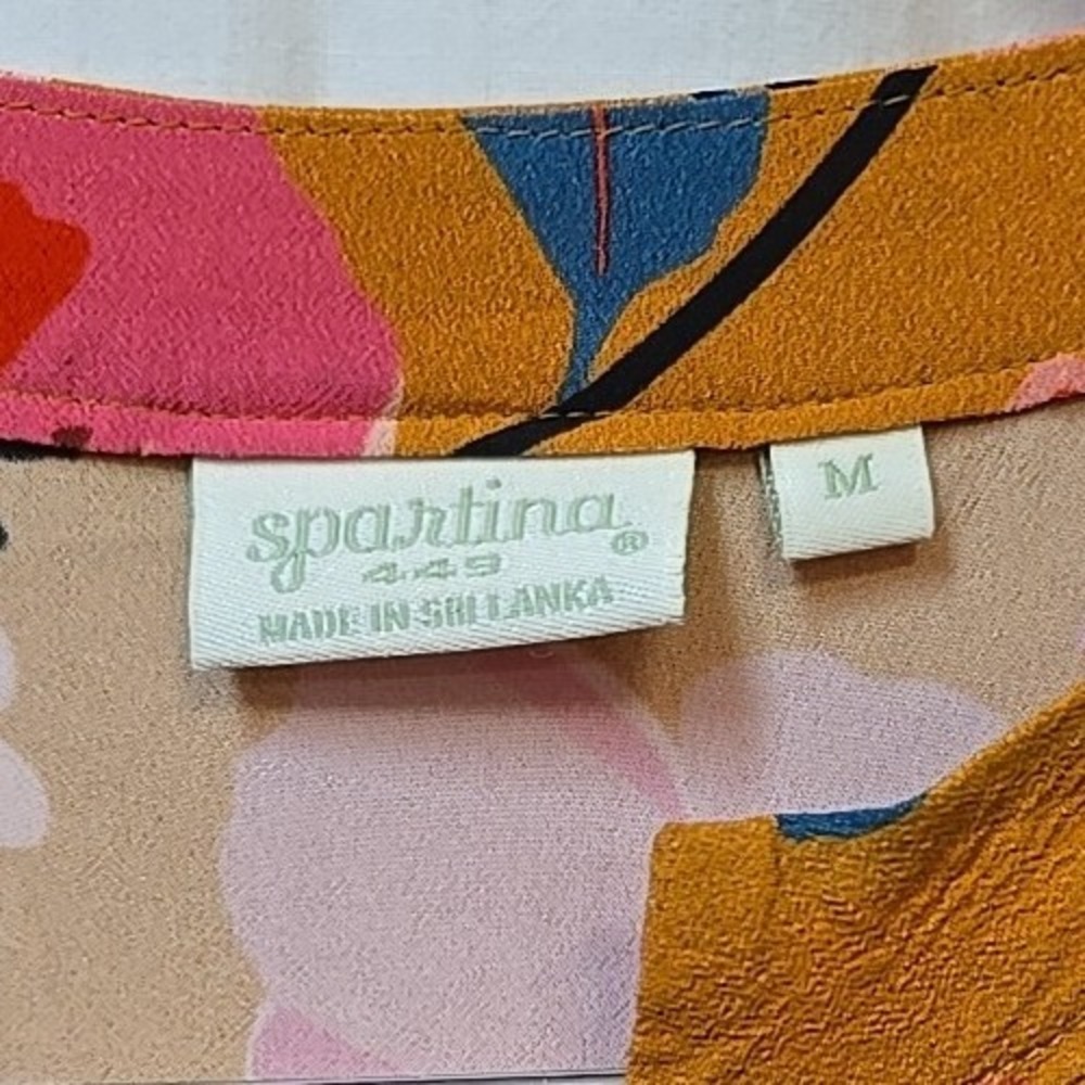 Spartina 449 Maggie Dress Medium Cottagecore Flowers Romantic Quiet Luxury - Picture 4 of 7